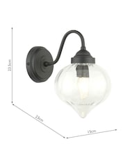 Laura Ashley Black Whitham Wall Light - Image 3 of 6