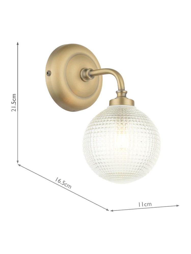 Laura Ashley Matt Antique Brass Langdon Wall Light - Image 5 of 5