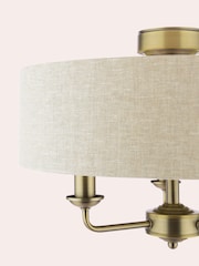 Laura Ashley Brass Sorrento Flush Fitting Ceiling Light - Image 4 of 6