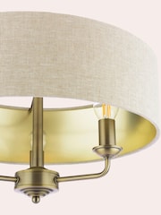 Laura Ashley Brass Sorrento Flush Fitting Ceiling Light - Image 5 of 6