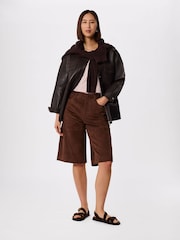 Whistles Pink Willa V-Neck Cap Sleeve T-Shirt - Image 3 of 5