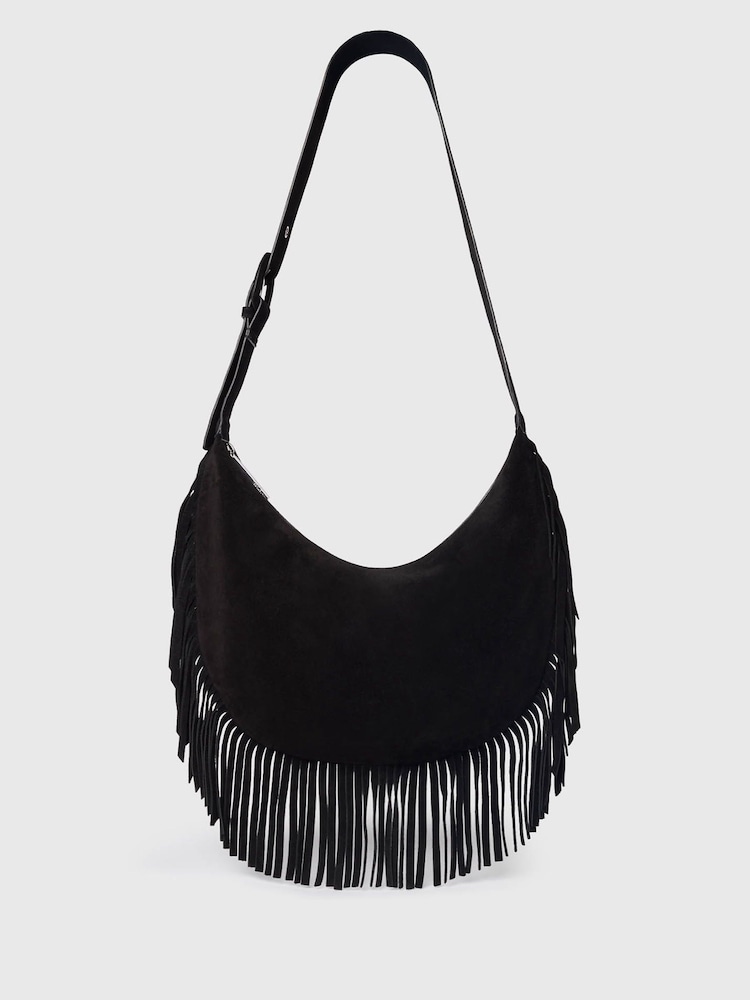 Whistles Sia Suede Fringed Bag - תמונה 1 מתוך 4