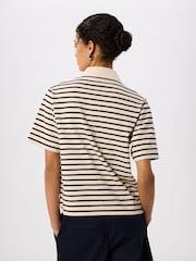 Whistles White Short Sleeve Stripe Polo Shirt - Image 2 of 5