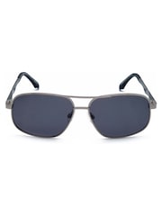 Storm Blue Tithones Polarised Temple Detail Aviator Sunglasses - Image 1 of 5