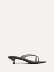 שחור - Linzi סנדלי אצבע מגומי עם עקבים, דגם Axis - תמונה 3 מתוך 6