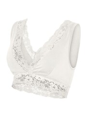 Mamalicious White Maternity and Nursing Crossover Lace Bra - Image 6 of 6