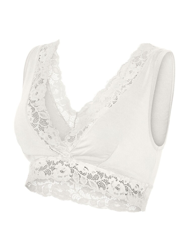 Mamalicious White Maternity and Nursing Crossover Lace Bra - Image 6 of 6 Mamalicious White Maternity and Nursing Crossover Lace Bra - Image 6 of 6