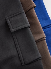 Black/Blue/Brown Slim Cargo Joggers 3 Pack (3-16yrs) - Image 7 of 7