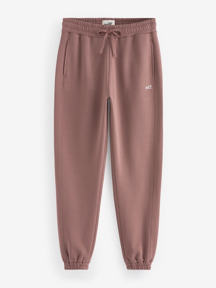 self. Mauve Cuffed Joggers - Image 6 of 7