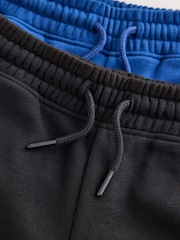 Blue/Black Wide Fit Joggers 2 Pack (3-16yrs) - Image 5 of 6