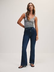 The Set High Waist Soft Bootcut Jeans Blue - Image 1 of 10