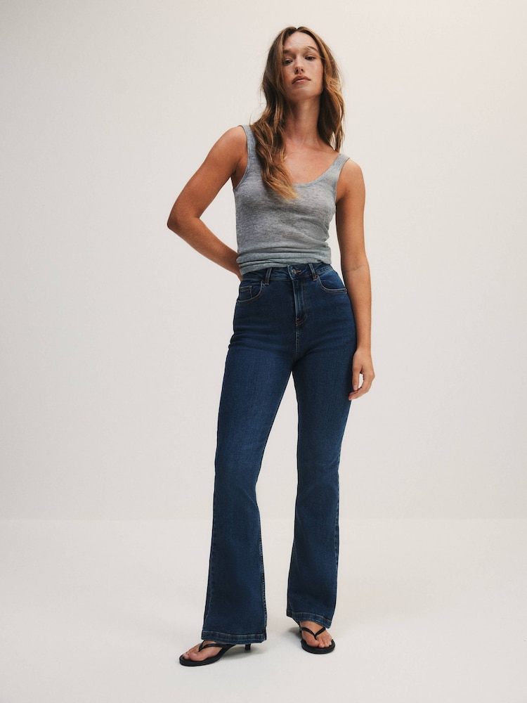 The Set High Waist Soft Bootcut Jeans Blue - Image 1 of 10