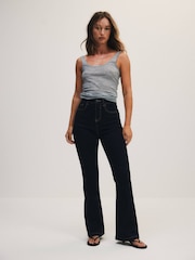 The Set High Waist Soft Bootcut Jeans Blue - Image 1 of 8