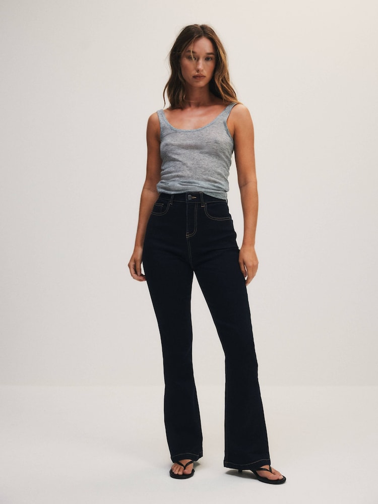 The Set High Waist Soft Bootcut Jeans Blue - Image 2 of 8