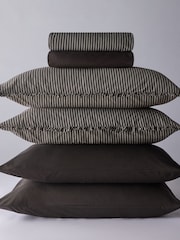 The Set Set of 2 Chocolate/Stripe Pillowcase and Fitted Sheet - Image 1 of 5