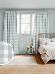 Sophie Allport Pale Blue Gingham Made to Measure Curtains - Image 1 of 9
