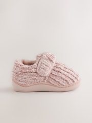 Pink Chenille Cupsole Slippers - Image 2 of 5