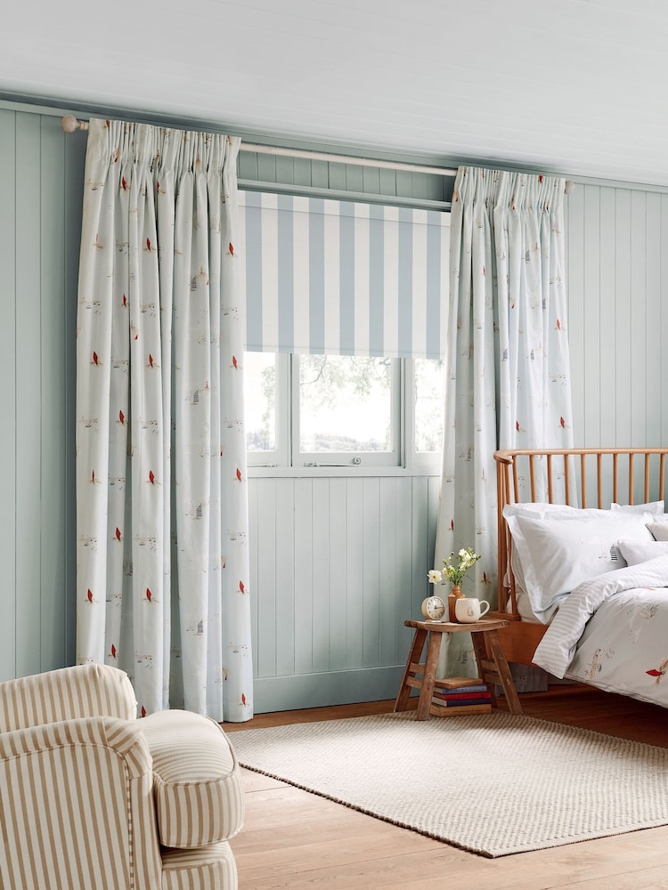 Sophie Allport Blue Coastal Boats Made to Measure Curtains - Image 2 of 9
