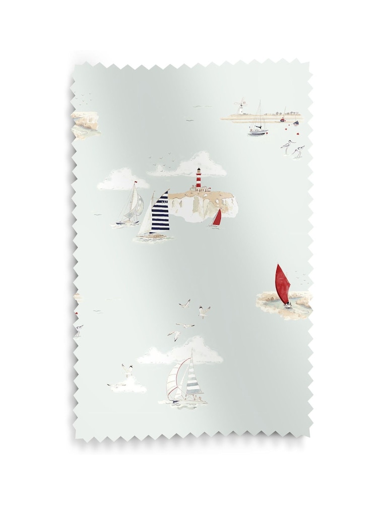 Sophie Allport Blue Coastal Boats Made to Measure Curtains - Image 9 of 9