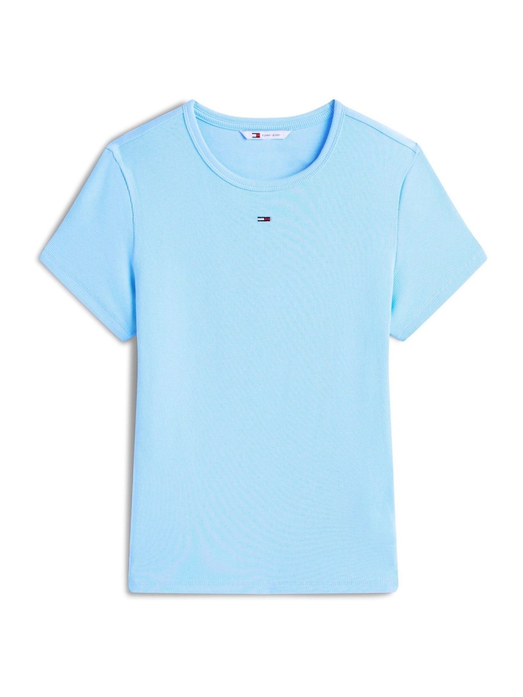 Tommy Jeans Blue Short Sleeve T-Shirt - Image 5 of 5 Tommy Jeans Blue Short Sleeve T-Shirt - Image 5 of 5
