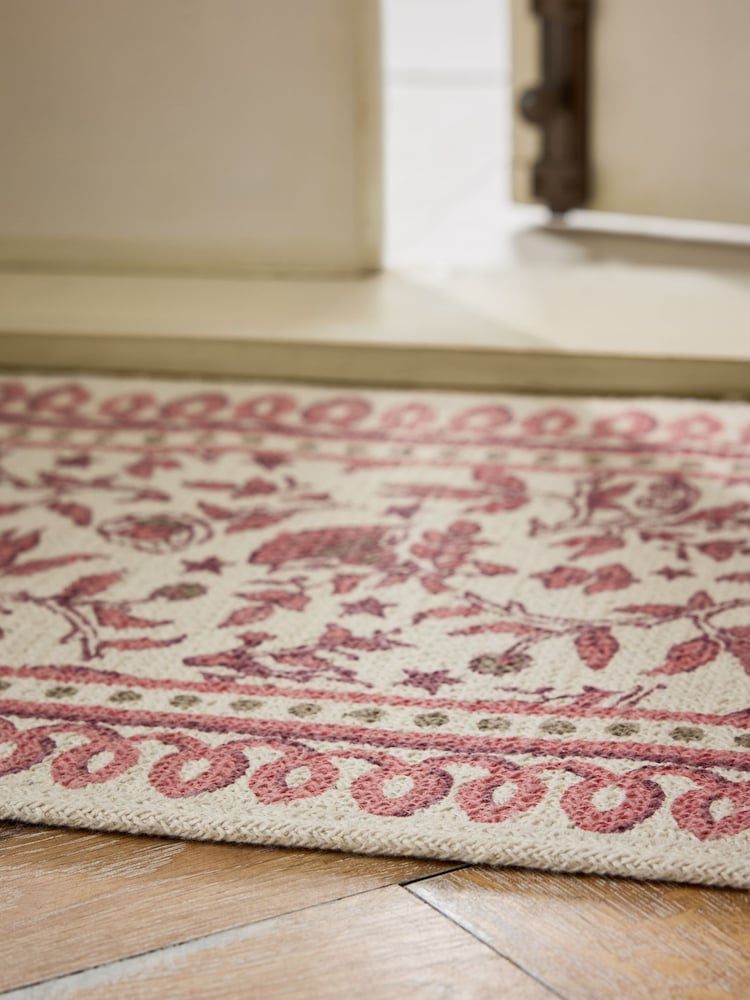 Pink Mabel Woodblock Doormat - Image 2 of 3