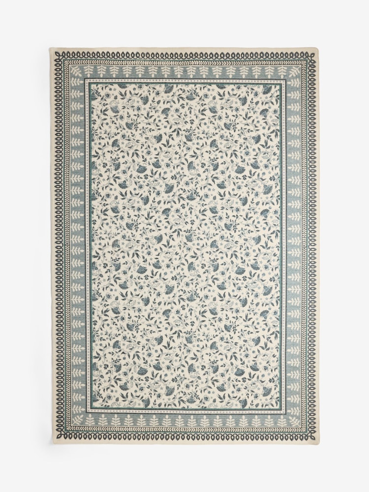Blue Mabel Woodblock Rug - Image 5 of 5 Blue Mabel Woodblock Rug - Image 5 of 5