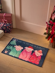 Navy Washable Pigs In Blankets Doormat - Image 1 of 4