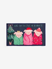 Navy Washable Pigs In Blankets Doormat - Image 4 of 4