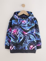 Blue/Black Digi Controller Regular Fit Older Graphic Print Hoodie (3-16yrs) - Image 1 of 4