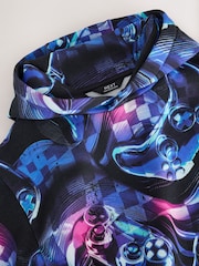 Blue/Black Digi Controller Regular Fit Older Graphic Print Hoodie (3-16yrs) - Image 4 of 4