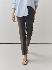بني - Tailored Slim Trousers With Wool - صورة 3 من 7