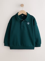 Green Oversized Collar Popper Neck Sweatshirt (3-16yrs) - Image 5 of 8