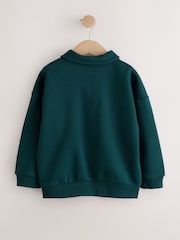 Green Oversized Collar Popper Neck Sweatshirt (3-16yrs) - Image 6 of 8