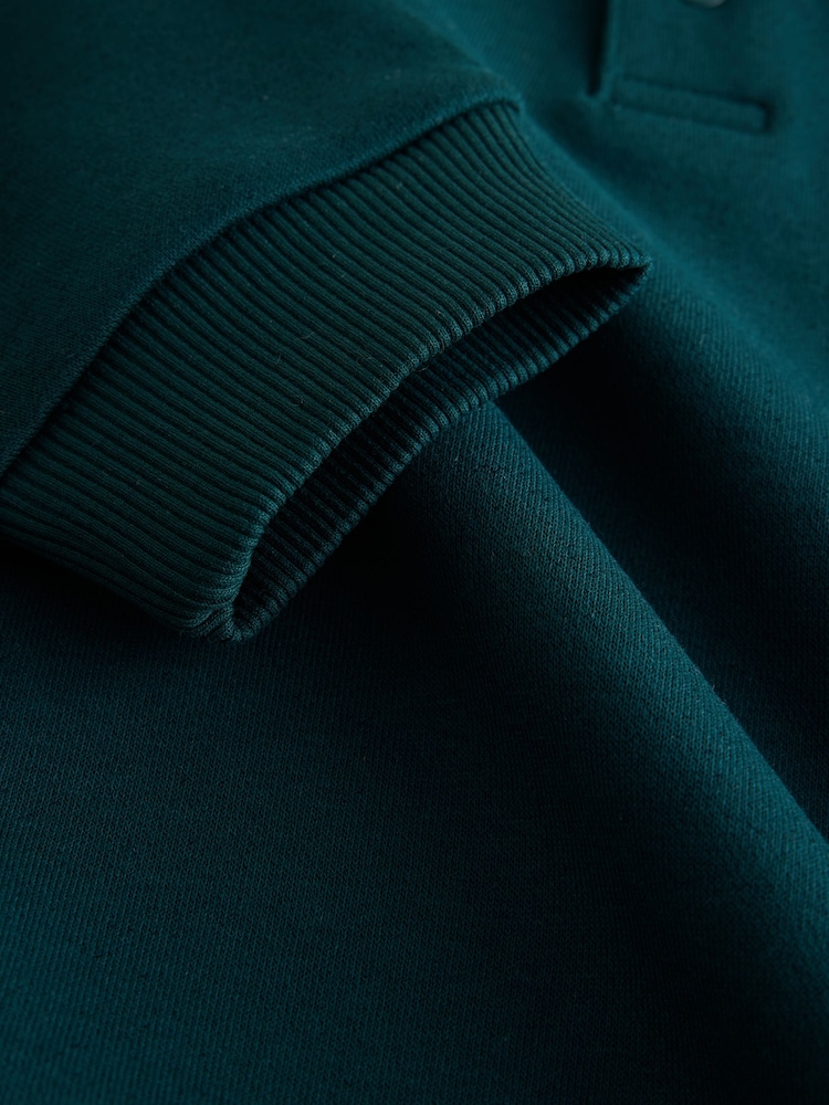 Green Oversized Collar Popper Neck Sweatshirt (3-16yrs) - Image 8 of 8 Green Oversized Collar Popper Neck Sweatshirt (3-16yrs) - Image 8 of 8