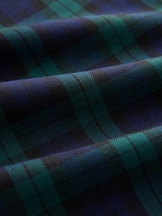 Green/Navy Blue Check Contrast Waistband Wide Leg Trousers - Image 8 of 8