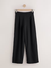 Black N.Premium Side Stripe Wide Leg Trousers With Wool - Image 6 of 8