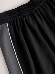Black N.Premium Side Stripe Wide Leg Trousers With Wool - Image 8 of 8