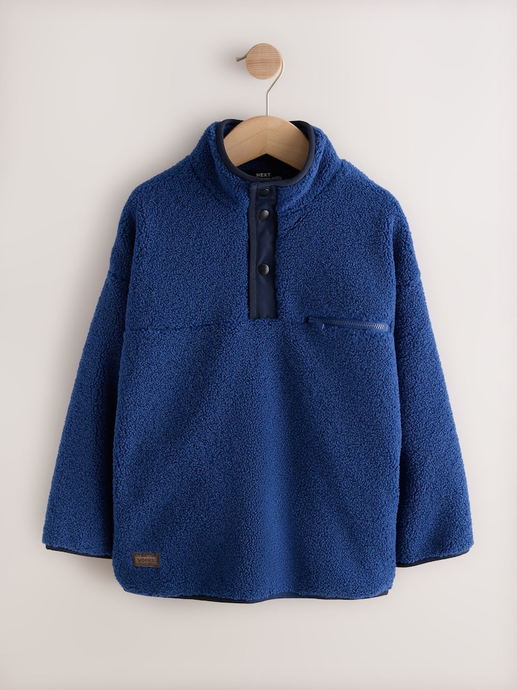 Bleu cobalt - Polaire à col cheminée (3-16ans) - Image 1 de 4