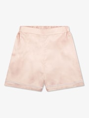 The Little Tailor Pink Satin Button Through Short Pyjamas Set - Image 4 of 8