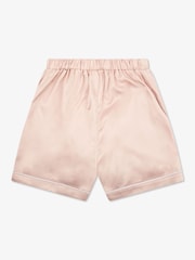 The Little Tailor Pink Satin Button Through Short Pyjamas Set - Image 5 of 8