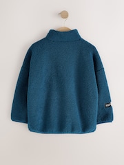 Teal Blue Zip Through Fleece (3-16yrs) - Image 3 of 7