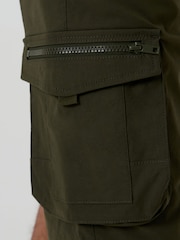 Threadbare Green Elasticated Waist Stretch Cargo Shorts - Image 5 of 5