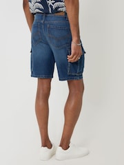 Threadbare Blue Denim Cargo Shorts - Image 2 of 4