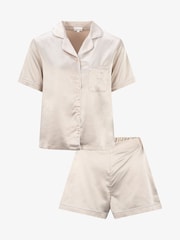 The Little Tailor Satin Button Through Short Pyjamas Set - Image 1 of 10