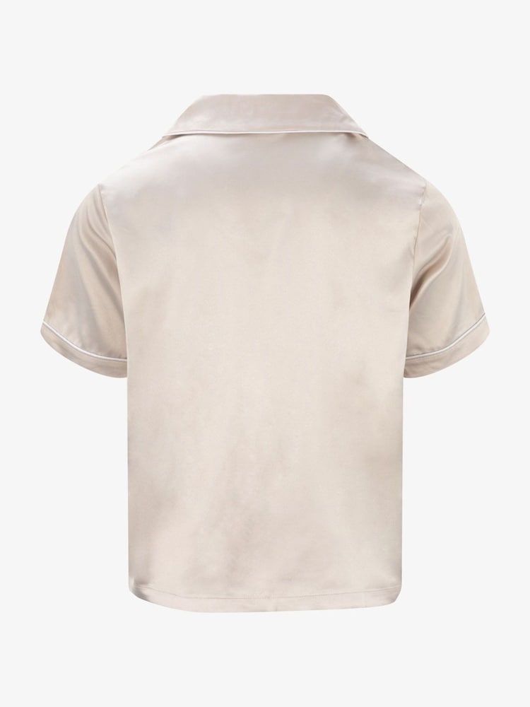 The Little Tailor Satin Button Through Short Pyjamas Set - Image 10 of 10