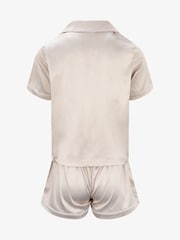 The Little Tailor Satin Button Through Short Pyjamas Set - Image 3 of 10