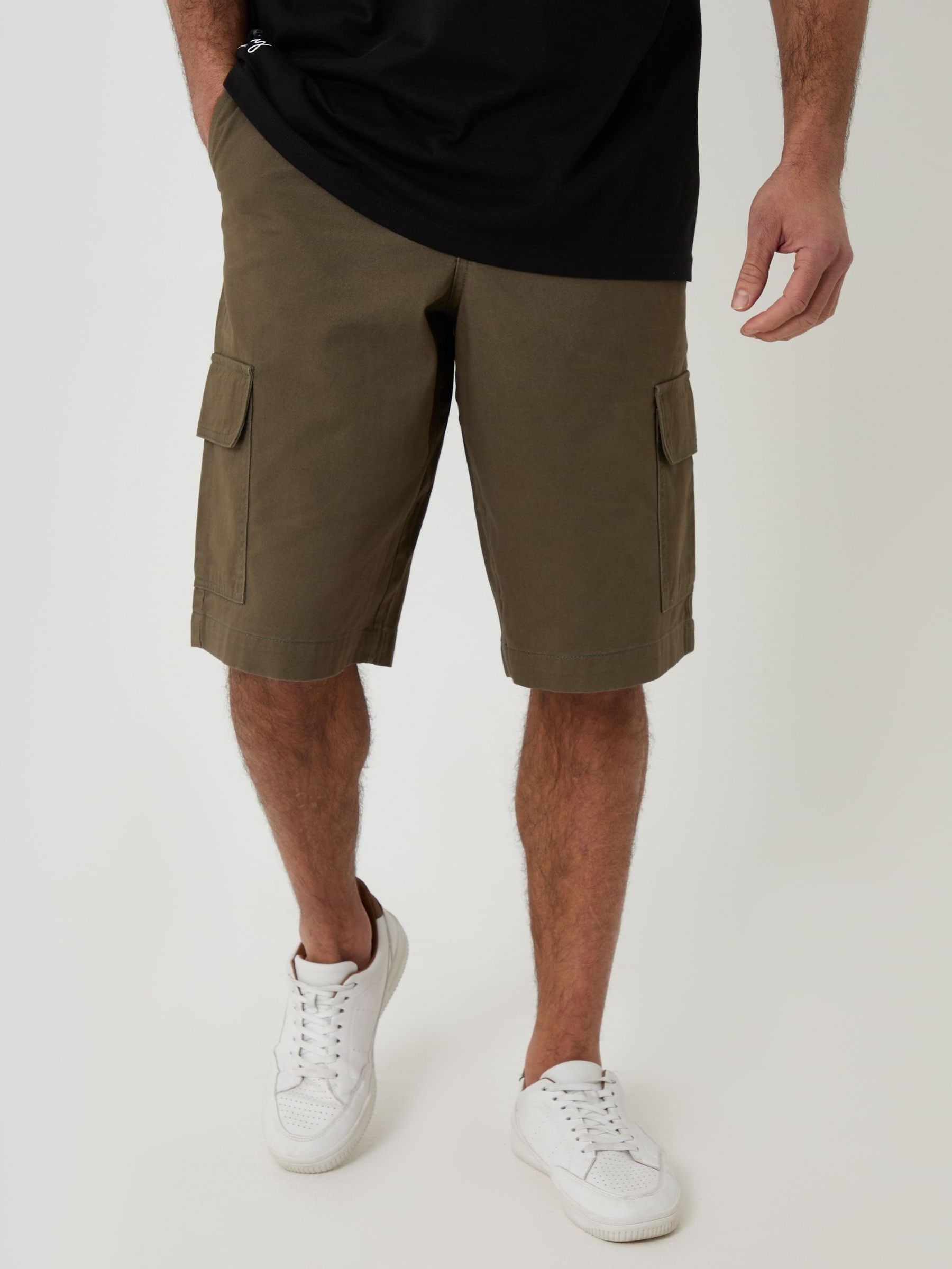 Buy Threadbare Green Baggy Fit Cotton Cargo Shorts from the Next