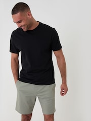 Threadbare Sage Green Stretch Chino Shorts - Image 1 of 4