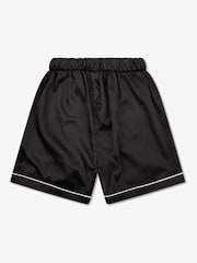 The Little Tailor Black Satin Button Through Short Pyjamas Set - Image 5 of 8