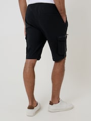 Threadbare Black Elasticated Waist Stretch Cargo Shorts - Image 2 of 4